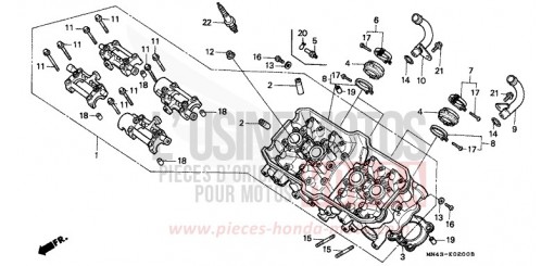 CYLINDER HEAD CBR600FJ de 1988